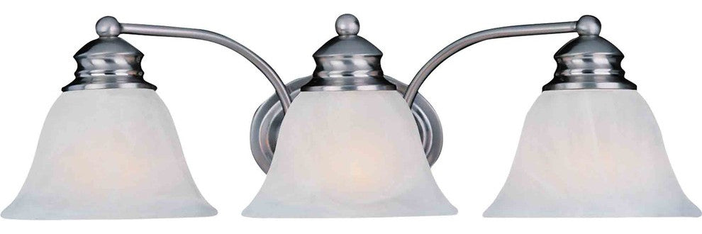 Maxim Lighting Malaga 3-Light Bath Vanity Satin Nickel - 2688MRSN