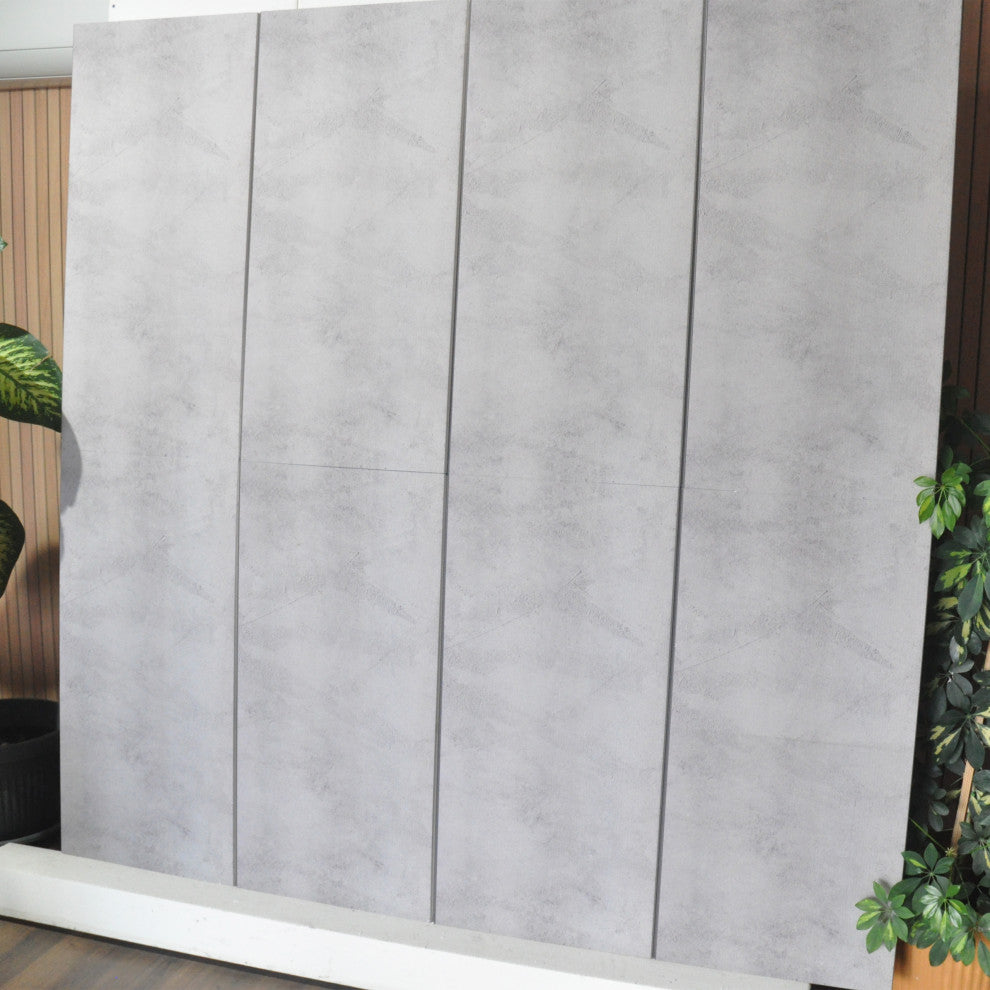 Faux Cement 3D Wall Panels, Beige Gray, Set of 10, Covers 54 sq ft