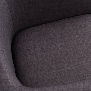 Modrest Yukon Modern Gray Fabric & Antique Brass Dining Chair