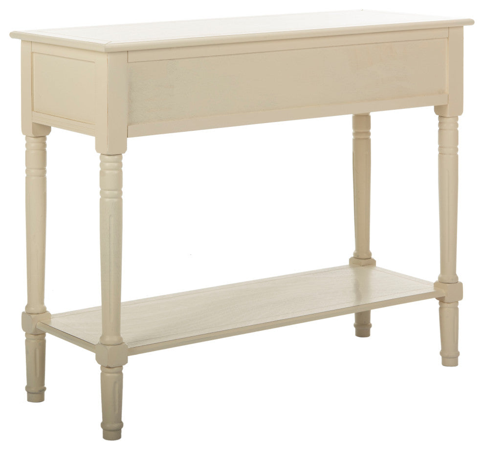 Safavieh Samantha 2-Drawer Console, Distressed Cream