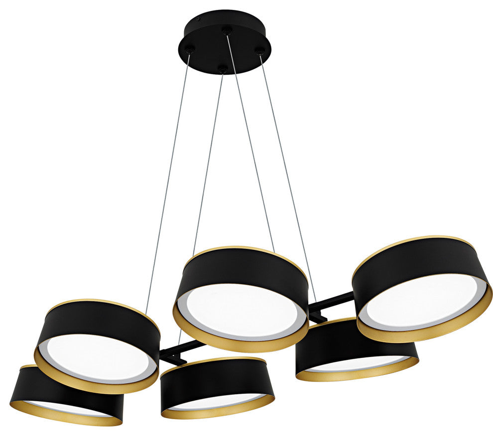 Quoizel BYS640 Byrnes 40"W LED Linear Chandelier - Matte Black