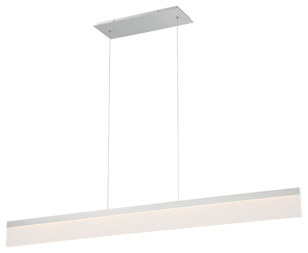 WAC Lighting Level 48in LED Linear Chandelier in Brushed Aluminum