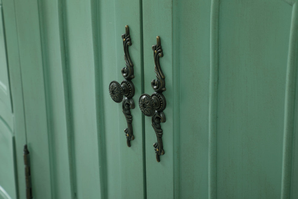 60" Double Bathroom Vanity, Vintage Mint