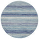 5' Navy Blue Round Southwestern Power Loom Area Rug