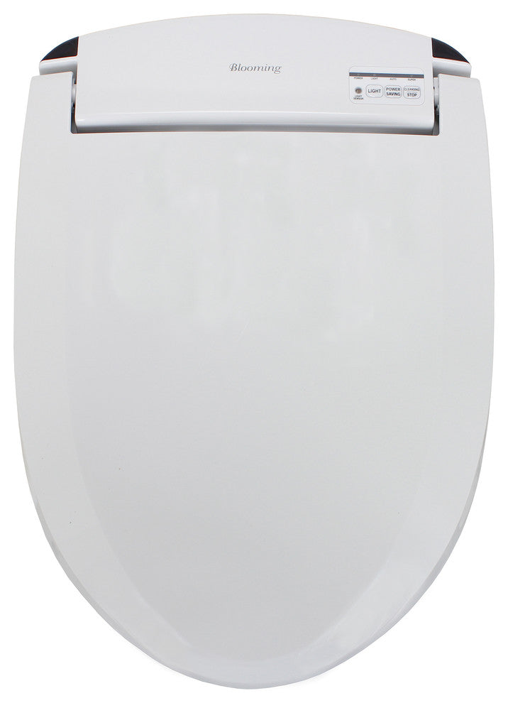 Blooming NB-R1063 Elongated White Bidet Toilet Seat With Remote