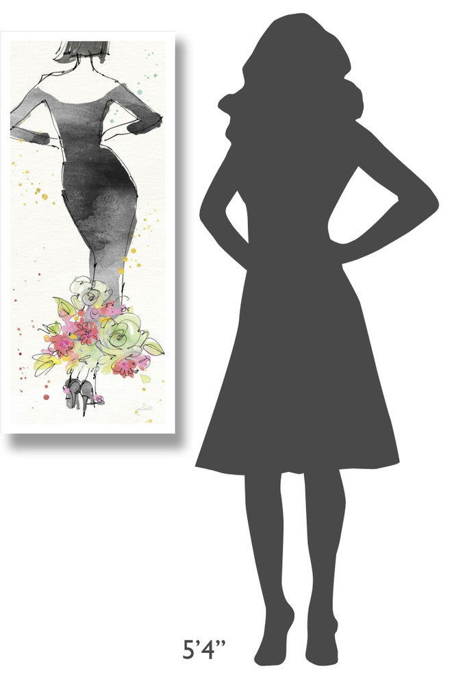 "Floral Fashion I" Digital Paper Print by Anne Tavoletti, 18"x42"