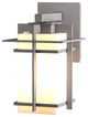 Tourou Downlight Outdoor Sconce, Coastal Burnished Steel Finish, Opal Glass