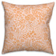 Orange Dainty Floral 18x18 Spun Poly Pillow