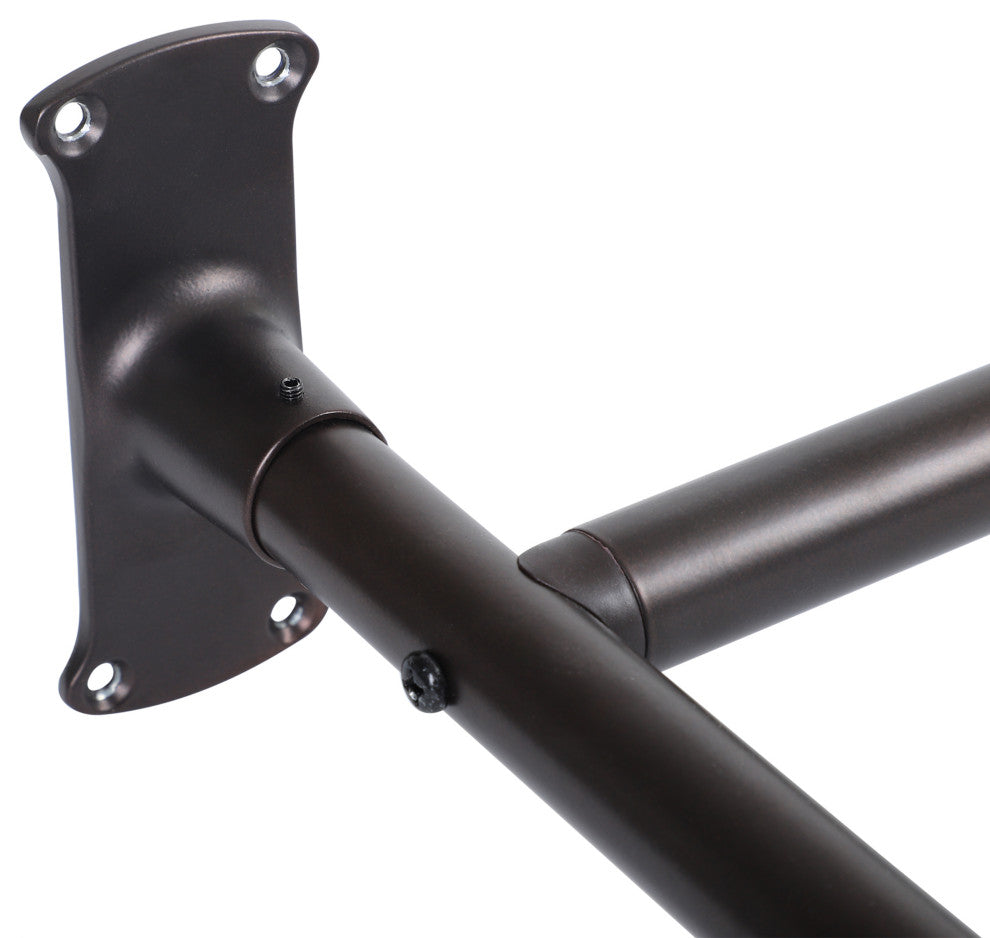 Utopia Alley Aluminum Shower Curtain Rods 60" Large Size by 25", Oil Rubbed Bronze