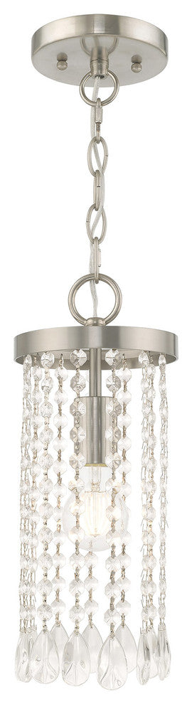 Livex Lighting Brushed Nickel 1-Light Mini Pendant