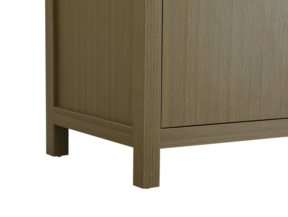 Home Living 36" Single Bathroom Vanity, Chestnut Brown With Backsplash