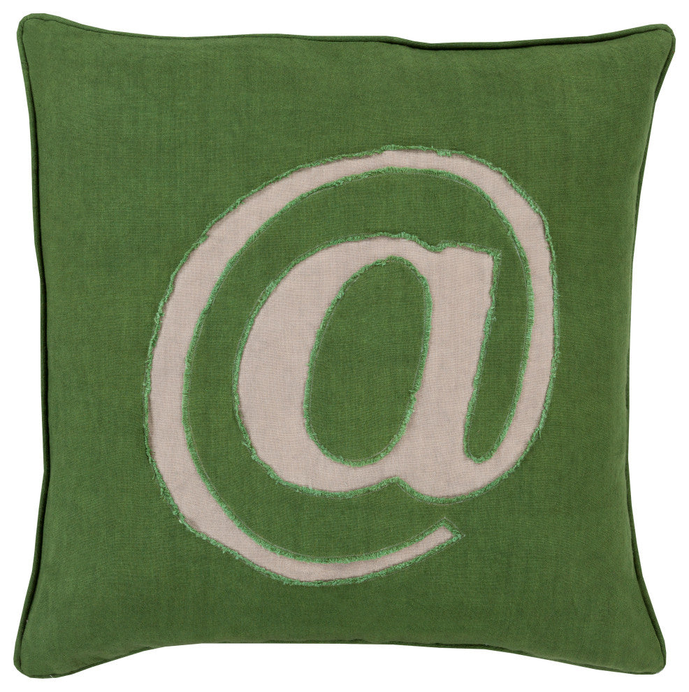 Surya Linen Text LX-005 20" x 20" Pillow Cover