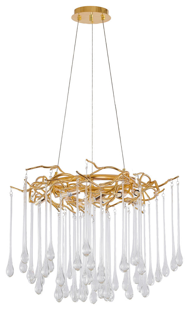 Bethel International CN06C23G 10 Light Chandelier, Gold