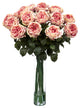 Fancy Rose Silk Flower Arrangement, Pink