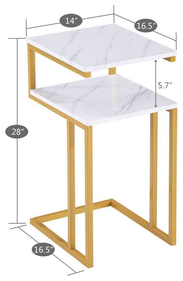 Modern Cocktail Table with Metal Frame Suitable for Home Office, Dining room