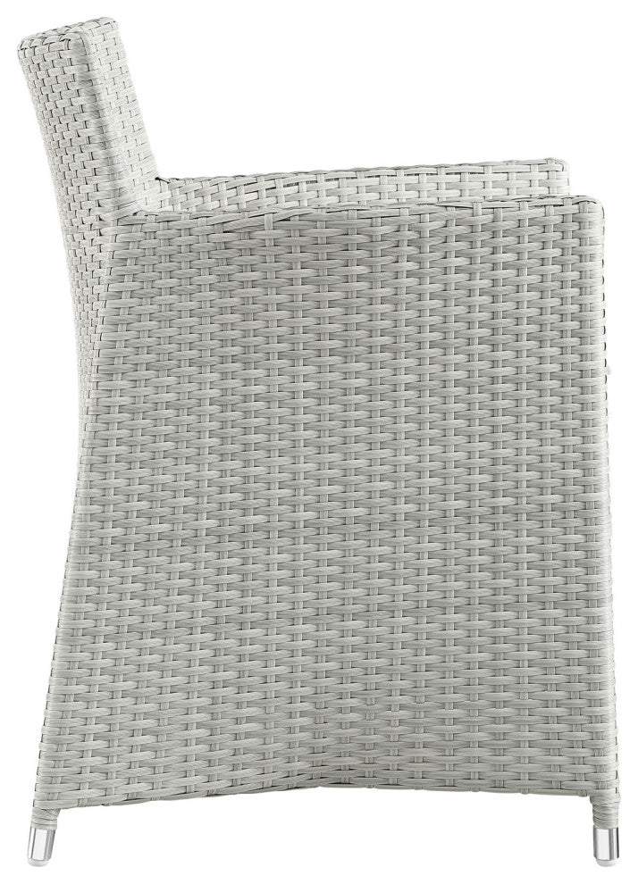 Gray White Junction Armchair Outdoor Patio Wicker Set of 2