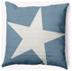 20x20" Big Star Nautical Decorative Indoor Pillow, Dusty Smoke and White