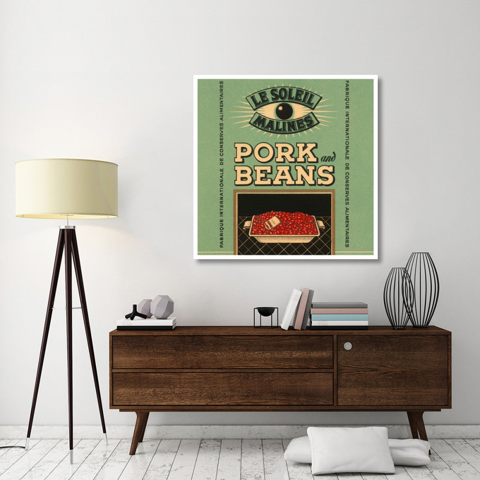 "Le Soleil Malines - Pork & Beans" Digital Paper Print by Retrolabel, 46"x46"