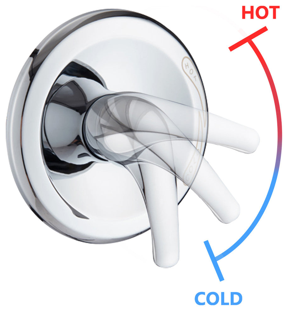 5 inch Wall-Mounted Round Shower System with Handheld Shower and Head Shower and