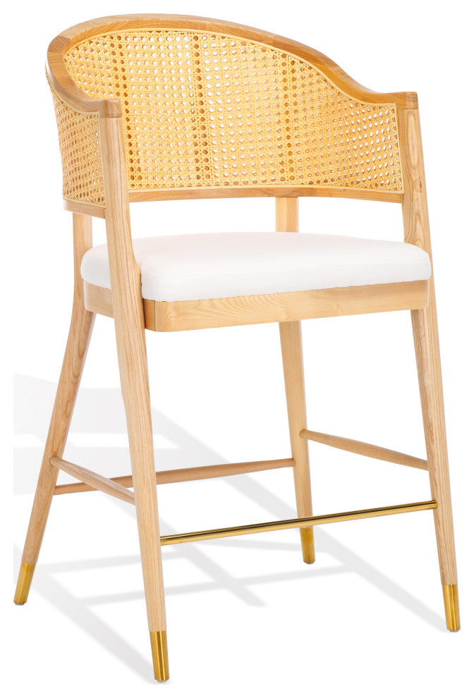 Safavieh Couture Rogue Rattan Barstool, Natural
