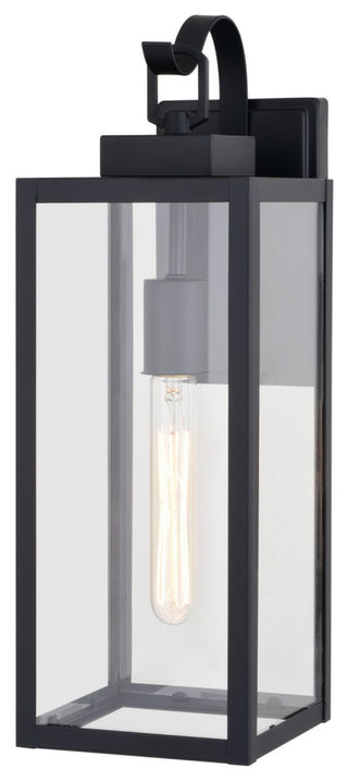 Clinton One Light Outdoor Wall Mount in Matte Black