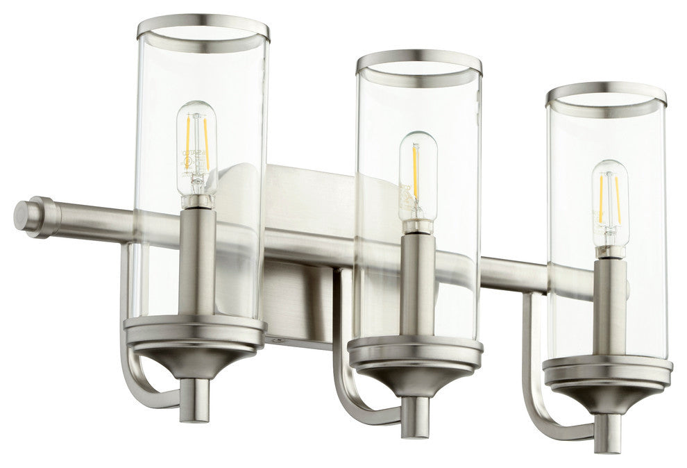Collins 3-Light Vanity Fixture, Satin Nickel