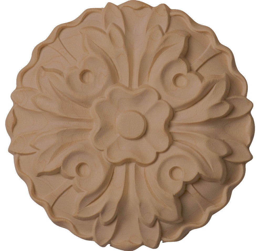 3 5/8"W x 3 5/8"H x 11/16"P Kent Rosette, Cherry