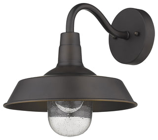 Antique Bronze Shallow Plate Shape Wall Light