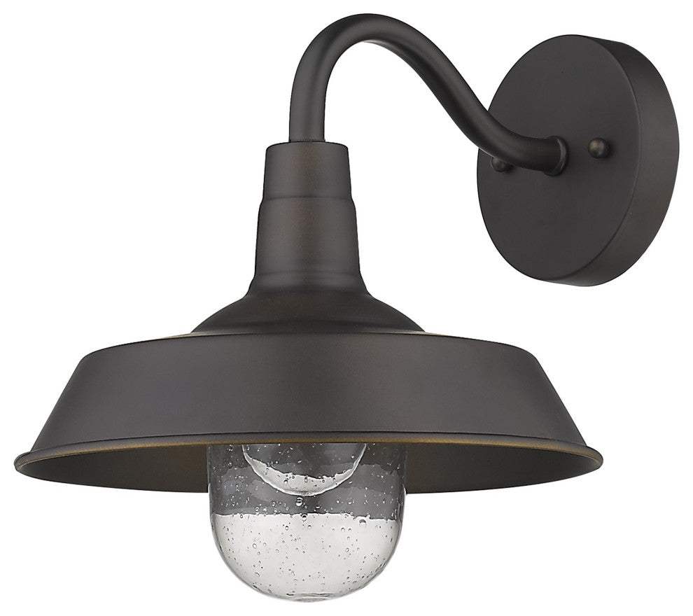 Antique Bronze Shallow Plate Shape Wall Light