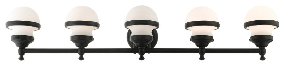 Livex Lighting Oldwick 5 Light Black Large Vanity Sconce