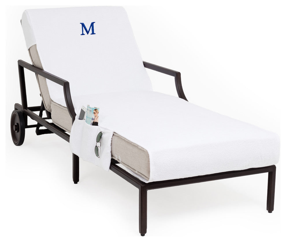 Personalized Standard Size Chaise Lounge Cover With Side Pockets, M