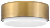 Hinkley Lighting 30073 Cedric 2 Light 12"W Flush Mount Drum - Lacquered Brass
