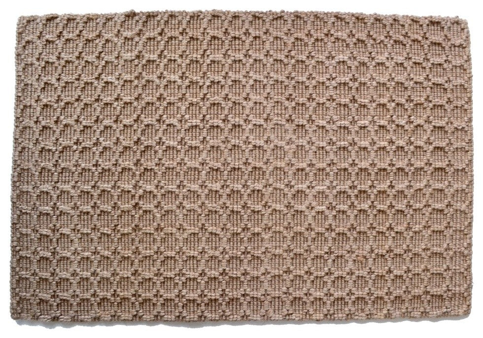Natural Beehive Rug, 36"x24"