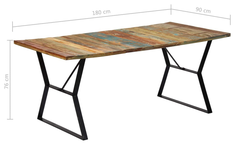 vidaXL Dining Table Kitchen Table Dining Room Dinner Table Solid Reclaimed Wood
