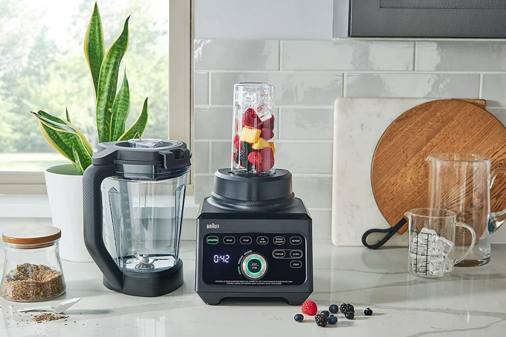 Braun TriForce Power Blender 1600 Watts, 18 Food Programs w/accessories - Black