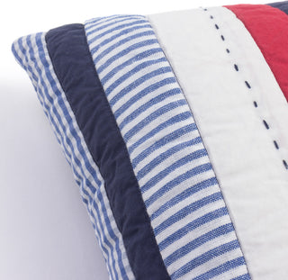 Riley Blue Striped Throw Pillow