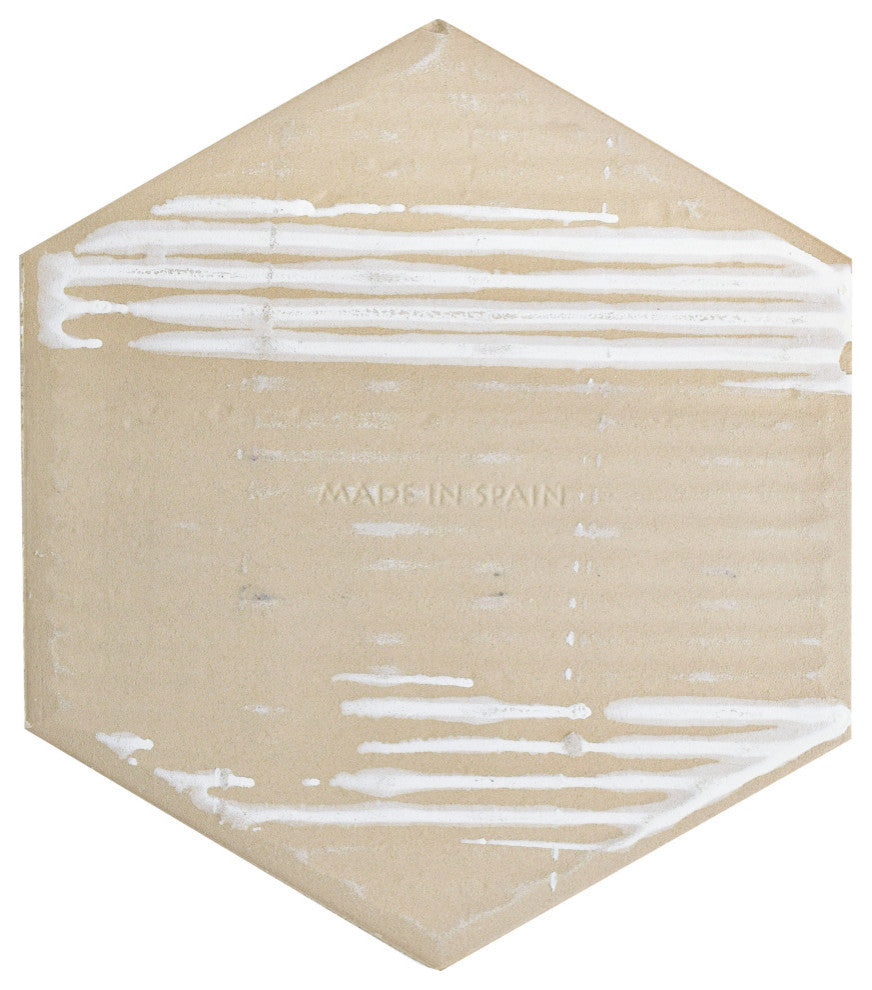 HexTile Ceramic Floor and Wall Tile, Matte Black, Sample