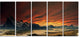 Beautiful Alien Planet Traos, Landscape Canvas Art Print, 60"x28", 5 Panels