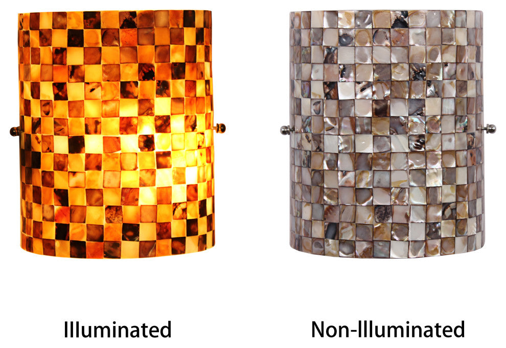 CHLOE Lighting SHELLEY Mosaic-Style Seashell Wall Sconce