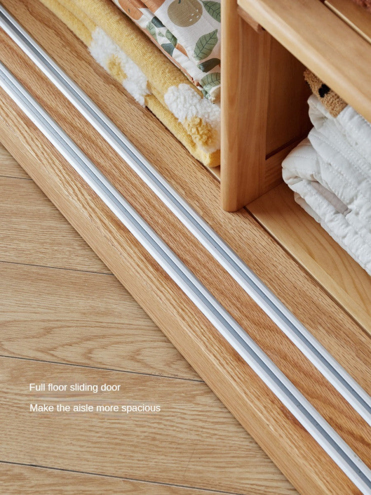 Oak Solid Wood Wardrobe Sliding Door