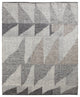 Weave & Wander Rheed Wool Rug, Silver Gray/Taupe, 9ft-6inx13ft-6in Rug