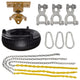 Swing Set Stuff Inc. Complete Tire Swing Kit with Heavy Duty Swivel  Red, Black