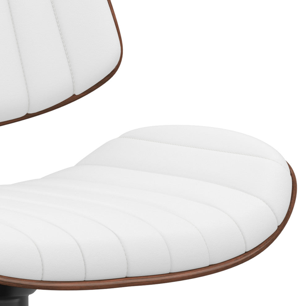 Novak Adjustable Swivel Bar Stool, White