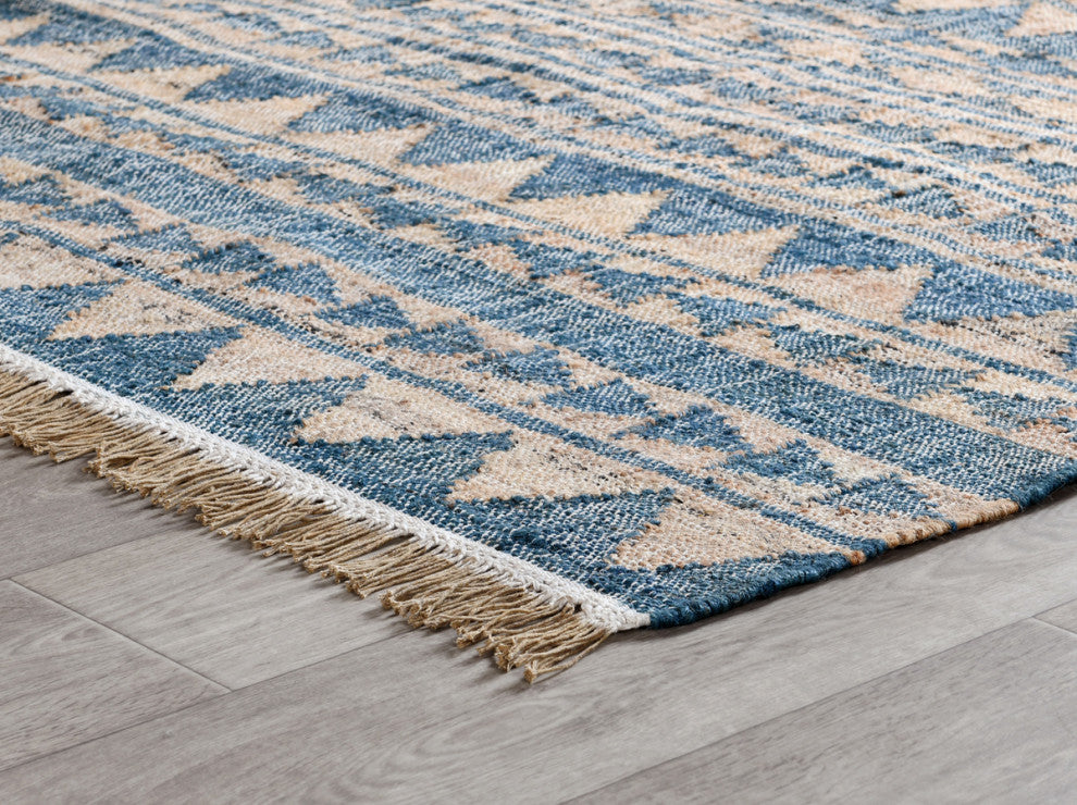 Classic Home Solana Distressed Blue Natural 8x10 Rug