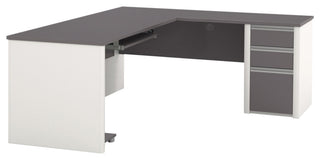 Bestar Connexion L-Shaped Desk in Sandstone