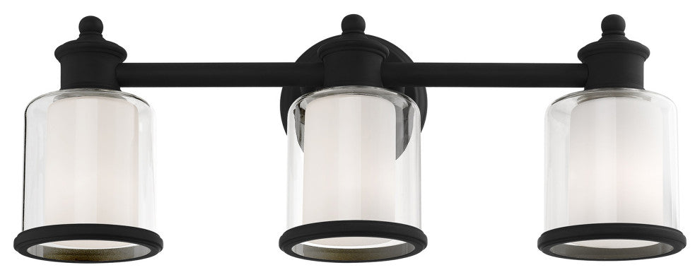 Livex Lighting Middlebush 3 Light Black Vanity Sconce