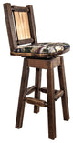 Homestead Collection 24" Upholstered Barstool With Back and Swivel, Bear