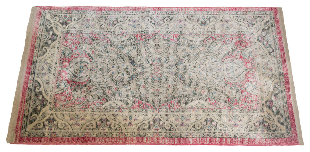 Machine Made Polyester Durable Indoor Outdoor Washable Oriental Pattern Footmat