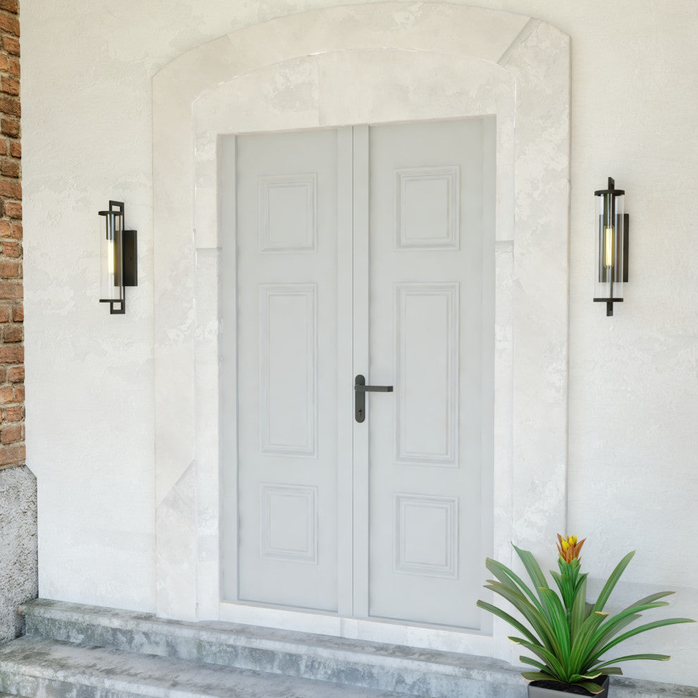 Morgan Park 20"H Outdoor Wall Light Matte Black