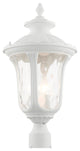 Textured White Traditional, Victorian, Sculptural, Outdoor Post Top Lantern
